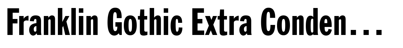 Franklin Gothic Extra Condensed CE
